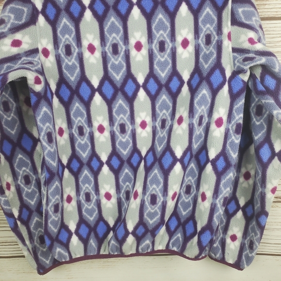 Patagonia Synchilla Womens Small Blue Pine Patch: Lupine Snap-T Hooded Jacket - Picture 12 of 13